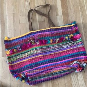 Colorful artisan tote bag